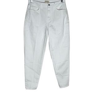 L’Agence White Carotte High Rise Tapered Leg Jeans Size 25
